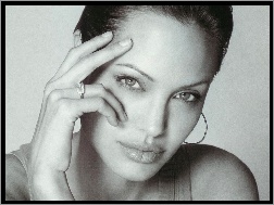 ręka, Angelina Jolie, twarz